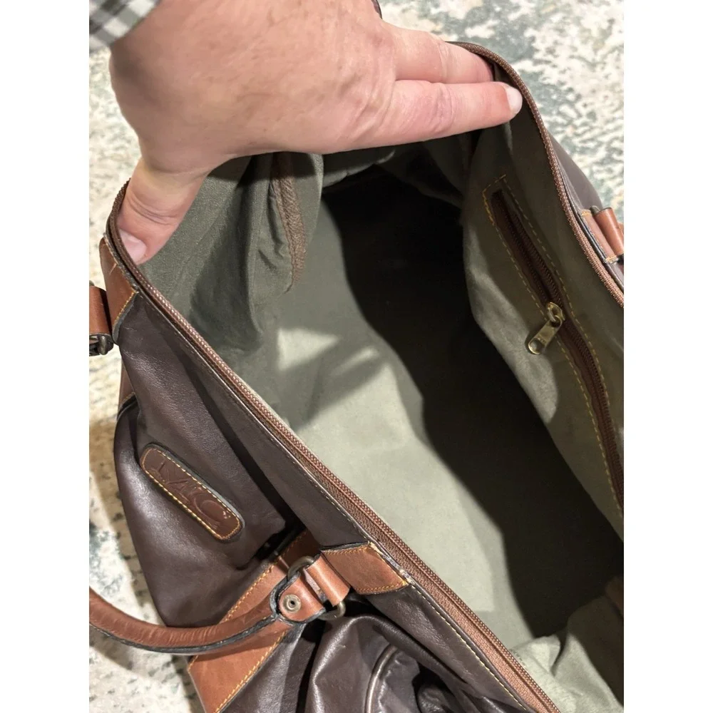 Vintage MC Buenos Aires‎ Leather Travel Duffel Bag